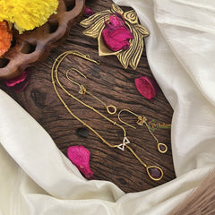 Vriksham Elegant Red Stone Pendant Chain-G17922