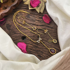 Vriksham Elegant Red Stone Pendant Chain-G17922