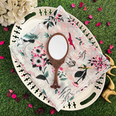 Vriksham White Dainty Pink Floral Pattern Mulmul Cotton Saree-VS5064