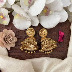 Vriksham Exquisite Gold Look Alike Jhumka-Red-Gold Bead-G18202