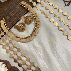 Vriksham Designer 3 layer Gold Lakshmi Coin Bridal Set-G19177