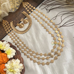 Vriksham Designer 3 layer Gold Lakshmi Coin Bridal Set-G19177