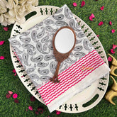 Vriksham White With Paisley Printed Cotton Mulmul Saree-VS4623