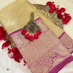 Semi Benarasi Saree -Tanchoi Collection-VS3659