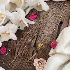 Vriksham Elegant Gold Look Ball Cain Style Hipchain-G20776