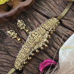 Vriksham Gold Look Alike AD Stone Lakshmi High Neck Choker-G17914