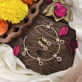 Vriksham Antique AD Stone White Red Short Neckpiece-G17898