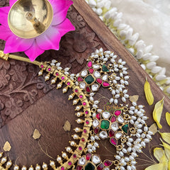 Vriksham Elegant Designer Jadau Kundan Short Guttapusalu Neckpiece-J3713