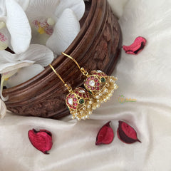 Vriksham Precious Kemp Hook Jhumkas-Pearl-G18220