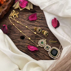 Vriksham Premium Green AD Stone Pendant Chain Neckpiece-G17888