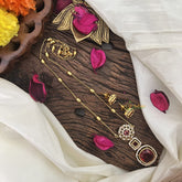 Vriksham Premium Red AD Stone Pendant Chain Neckpiece-G17887