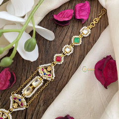 Vriksham Exquisite Floral Kundan Jadau Sheeshphool-J2811