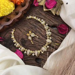 Premium AD Stone Short Neckpiece-G10663