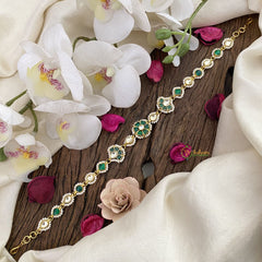 Vriksham Floral Green Kundan Jadau Sheeshphool-J2802