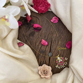 Vriksham Premium Floral Pendant Jadau Invisible Chain-Red-G16140