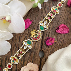 Vriksham Half Moon With Elephant Kundan Jadau Sheeshphool-J2790