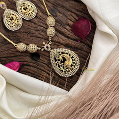 AD Stone Pendant Short neckpiece -Red Green- G9052