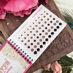 Vriksham Navya Suhag Spiral Bindi Book(D NO:30K1 Black LCT Fancy)-BB331