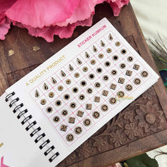 Vriksham Navya Suhag Spiral Bindi Book(D NO:30K1 Black LCT Fancy)-BB331