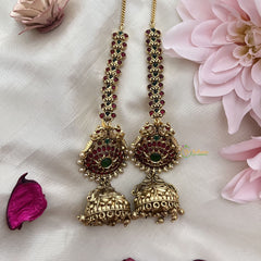 Vriksham Premium Gold Look Alike Jhumkas-Pearls-Maatil-G12045