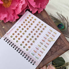 Vriksham Designer Navya Suhag Rose Spiral Bindi Book(D No:36P2 LCT Stone Pastal Fancy)-BB353