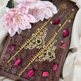 Vriksham Guttapusalu Oval Green Stone Vangi /Armlet-Pearl-G18213