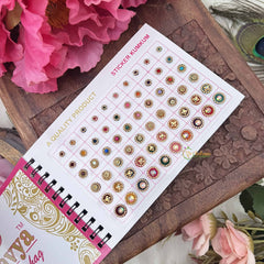 Vriksham Navya Suhag Spiral Bindi Book(D NO:30 B1 LCT Stone Fancy Round)-BB337