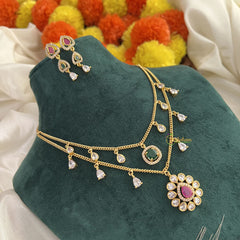 Vriksham Gold Look Alike Double Layer Short Neckpiece-G17937