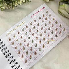 Vriksham LCT Stone Pestal Mix Shape Bindi Book(300 Bindi)-BB227
