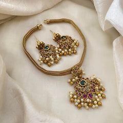 Premium AD Stone Pendant Addigai Choker-G12079