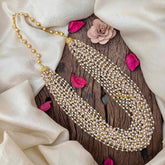 Vriksham Classic Elegant 16 Layered White Pearl Mala-G21607