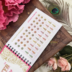 Vriksham Navya Suhag Spiral Bindi Book(D NO:30P14 LCT Stone Pestal Fancy)-BB334