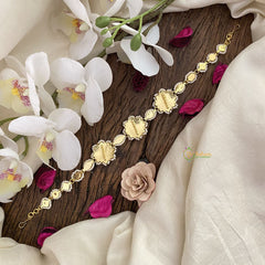 Vriksham Floral Kundan Jadau Sheeshphool-White-J2770