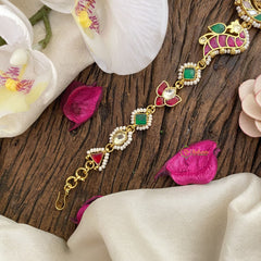 Vriksham Precious Elephant Kundan Jadau Sheeshphool-Navrathna-J2789