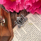 Vriksham Traditional German Silver Temple Motif Bridal Barat Figure Ring-S1165