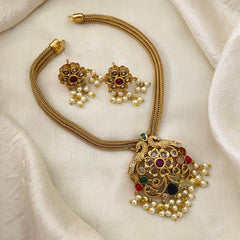 Premium AD Stone Floral Addigai Choker-G12066