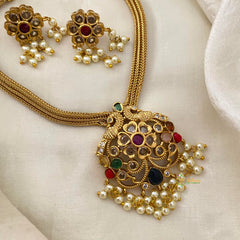 Premium AD Stone Floral Addigai Choker-G12066