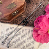 Vriksham Oxidized Silver Black Bead Accents Beads Anklet -S1168