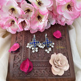 Vriksham Four Pattle Maharashtrian Style Press Bugadi-Blue-White Bead-J3150