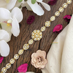 Vriksham Floral White Kundan Jadau Sheeshphool-J2799