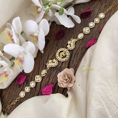 Vriksham Precious Elephant Kundan Jadau Sheeshphool-White-J2764