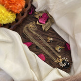 Stylish Purple AD Stone Peacock Pendant Layered Chain-G14620