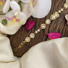 Vriksham Precious Kundan Jadau Sheeshphool-White-J2762