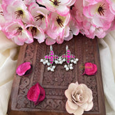 Vriksham Four Pattle Maharashtrian Style Press Bugadi-Red-White Bead-J3151