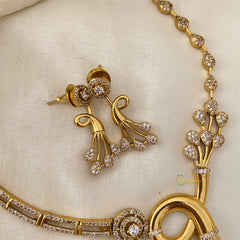 Premium AD Stone One Stan Peacock Hasli Choker-G12067