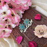 Vriksham Floral Maharashtrian Style Press Bugadi-Firosa-White Bead-J3144