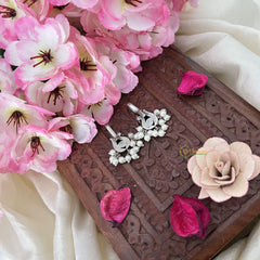 Vriksham Annam Style Maharashtrian Style Press Bugadi-Coral-White Bead-J3139