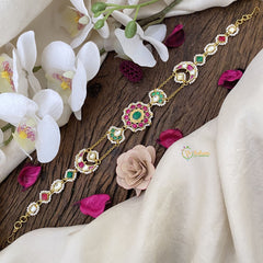 Vriksham Floral With Half Moon Style Kundan Jadau Sheeshphool-J2809