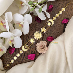 Vriksham Floral With Half Moon Style Kundan Jadau Sheeshphool-J2809