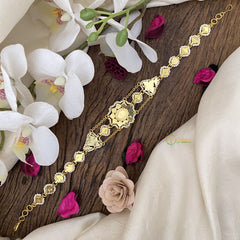 Vriksham Designer Kundan Jadau Sheeshphool-Red Green & White-J2763